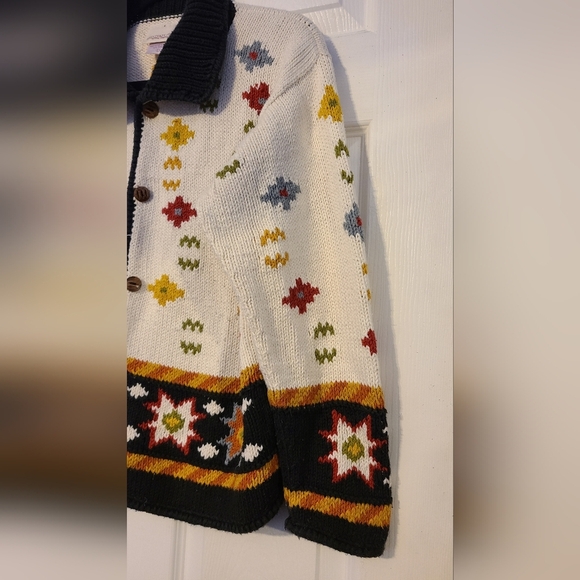MONTEREY BAY HANDKNIT SWEATER SZ S CARDIGAN COTTON - Picture 3 of 8